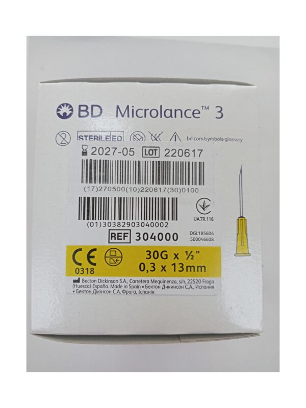 Bd Microlance 3 Mezoterapi Iğnesi 30 gr x 0,3 x 13 mm 100'LÜ