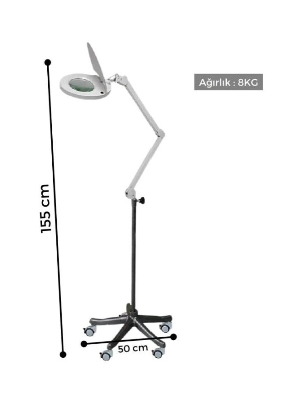 Büyüteç Sehpalı Işıklı Lup Muayene Lambası